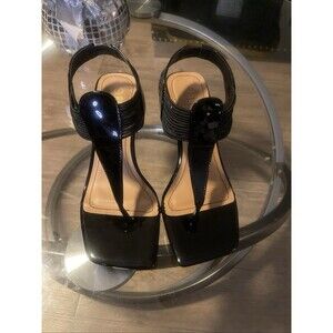Rouge Helium Women's Black Strappy Sandals Size 7
